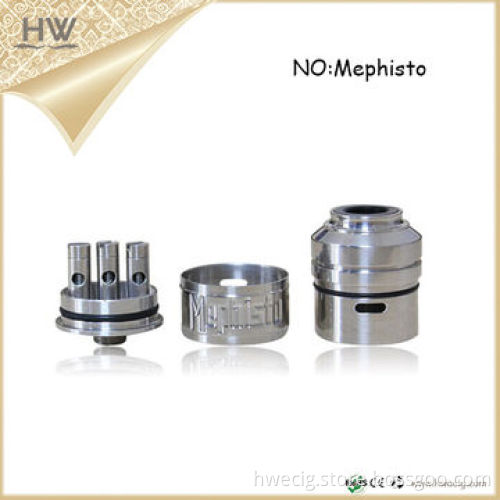 New arrival bestselling Mephisto RDA atomizer with copper/stainless and gold rings
